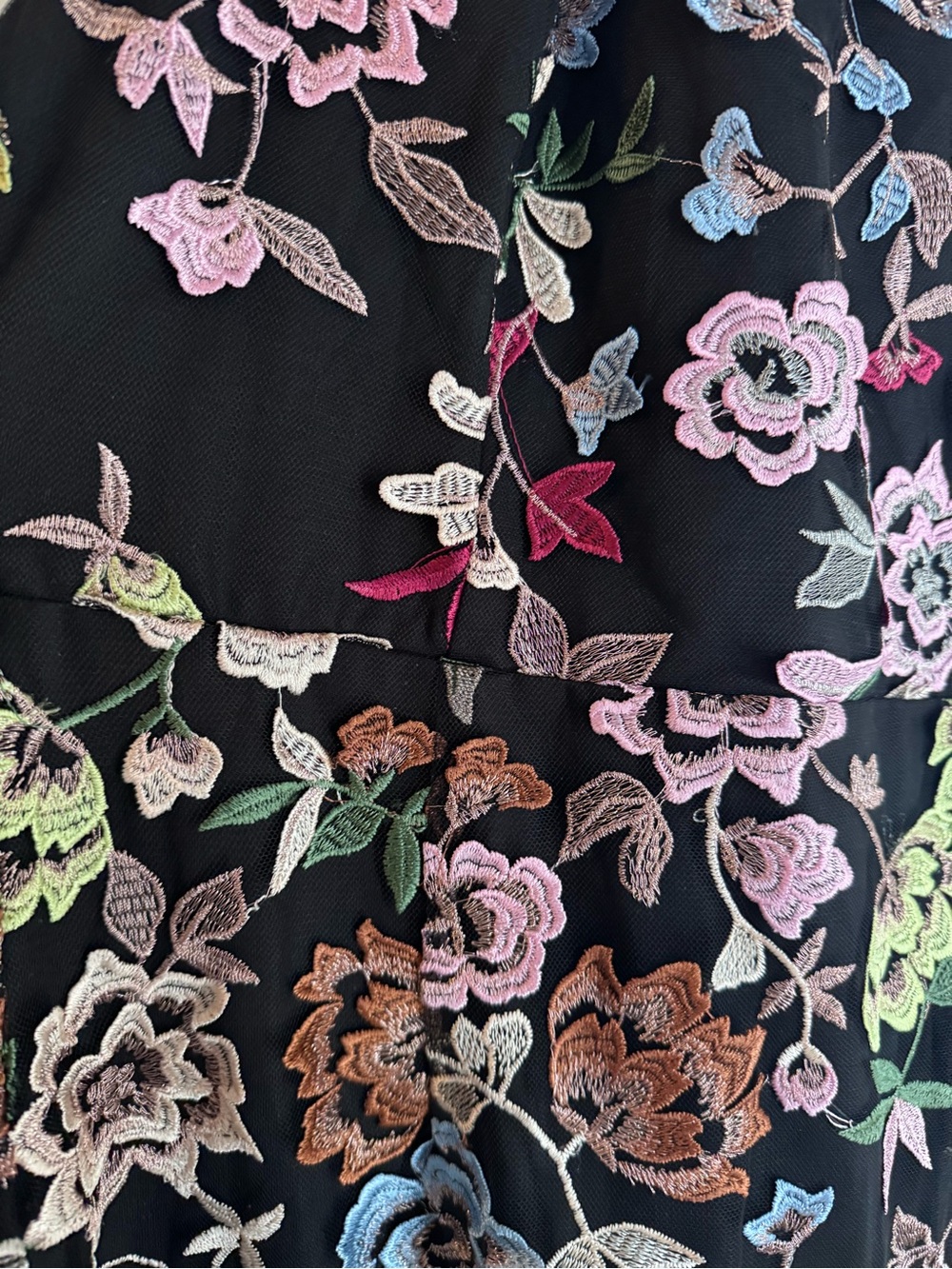 Lulu's Black Halter Maxi Dress with Multicolor Floral Embroidery - Picture 4 of 8